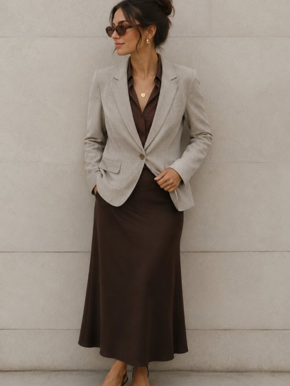 Banana Republic Light Taupe Women's Blazer - Neutral Beige size 6